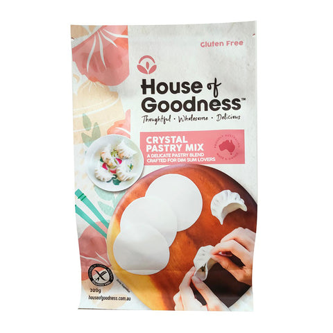 House of Goodness Gluten Free Crystal Pastry Mix in stand up pouch.