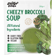 Plantasy Foods Cheezy Broccoli Soup, front of sachet.