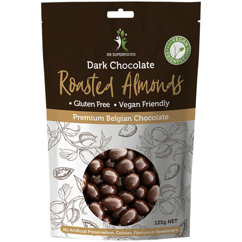 Dr Superfoods Dark Chocolate Roasted Almonds - 125g