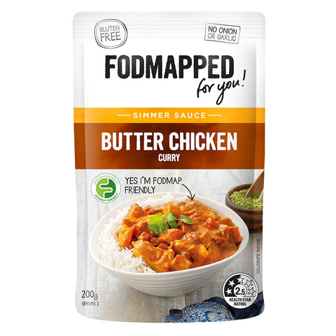 FODMAPPED For You! Gluten Free Butter Chicken Curry Simmer Sauce.