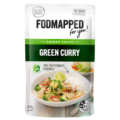 FODMAPPED For You! Gluten Free Green Curry Simmer Sauce.