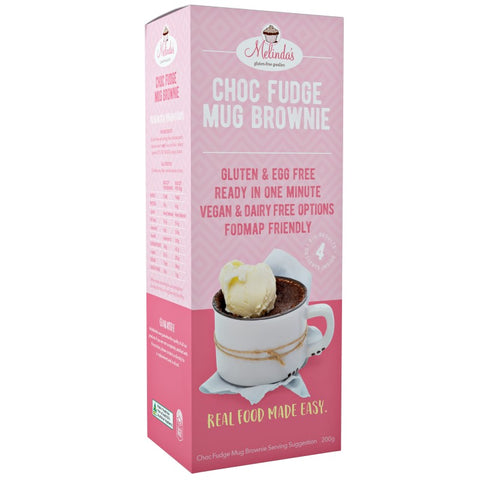 Melindas Gluten Free Goodies Choc Fudge Mug Brownie - 200g