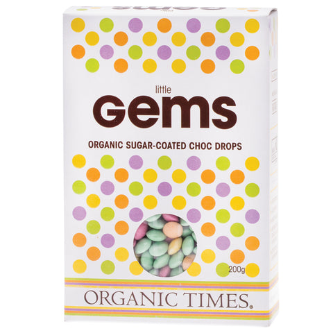 Organic Times Little Gems - 200g, Organic Sugar Coated Chocolate Drops