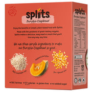 Spliits Gluten Free Pumpkin Crispbread, picture of back and left side of box.