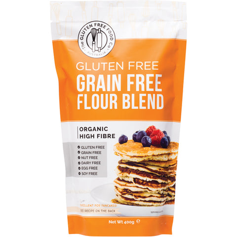 The Gluten Free Food Co. Gluten Free Grain Free Flour Blend in stand up foil pouch.