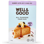 Front of box of Well & Good Gluten Free All Purpose Cake Mix.