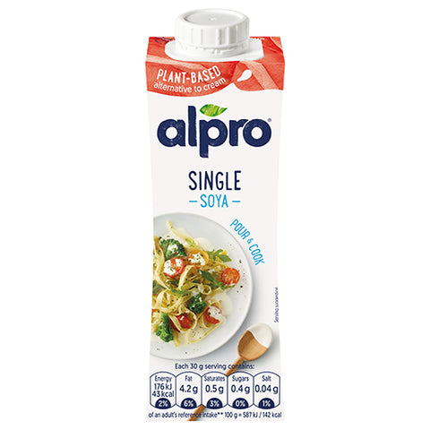 Alpro Plant Based Pour and Cook Soya Single Cream - 250ml