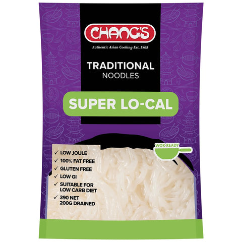 Chang's Super Lo-Cal Traditional Noodles are gluten free and have less kilojules than a slice of bread.