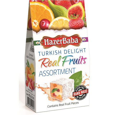 Hazerbaba Turkish Delight Real Fruits Assortment - 100g
