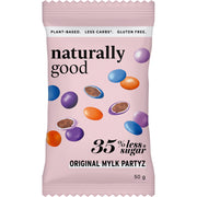 Naturally Good Original Mylk Partyz candy coated choc buttons 50g - front of package.
