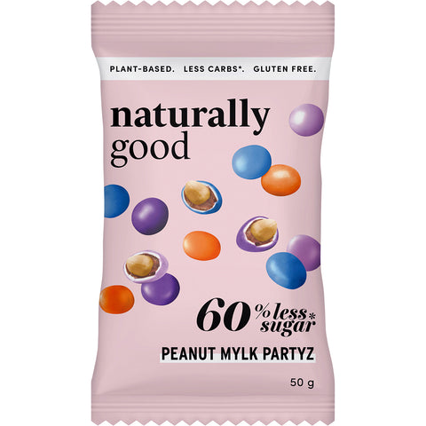 Naturally Good Peanut Mylk Partyz 50g - front of pack.