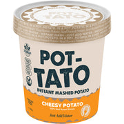 Purely Potato Instant Cheesy Mashed Pot-tato, front of pack.