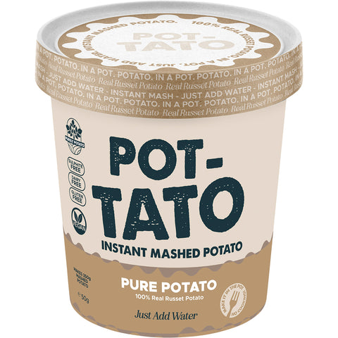 Purely Potato Instant Mashed Pot-tato, front of pack.