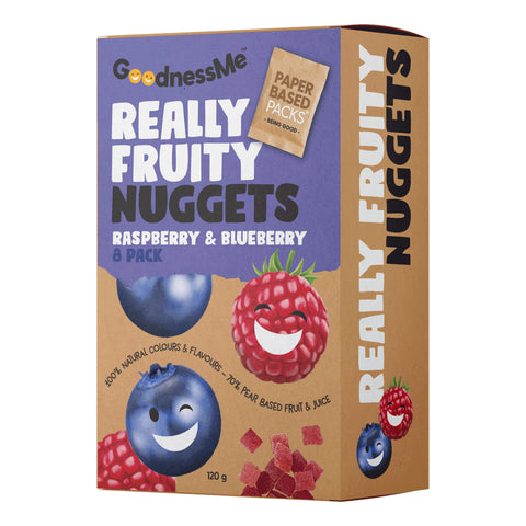 GoodnessMe Really Fruity Nuggets Raspberry and Blueberry - 120g
