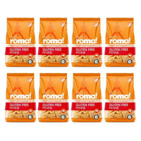 Each Carton of Pasta Roma Gluten Free Penne Pasta contains 8x 350g bags of GF pasta penne.