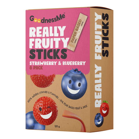GoodnessMe Really Fruity Sticks Strawberry and Blueberry - 120g