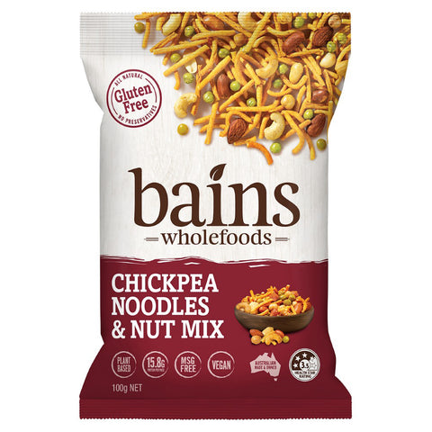 Bains Wholefoods Chickpea Noodles and Nut Mix - 100g