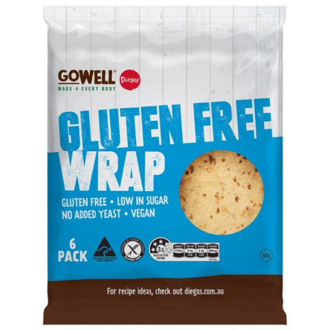 Diego's GoWell Gluten Free Wraps - 360g (6pack) - GF Pantry