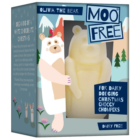 Moo Free Olivia Bear White Chocolate Polar Bear - 80g