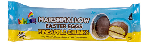Rainbow Confectionery Marshmallow Easter Eggs with Pineapple Chunks - 120g