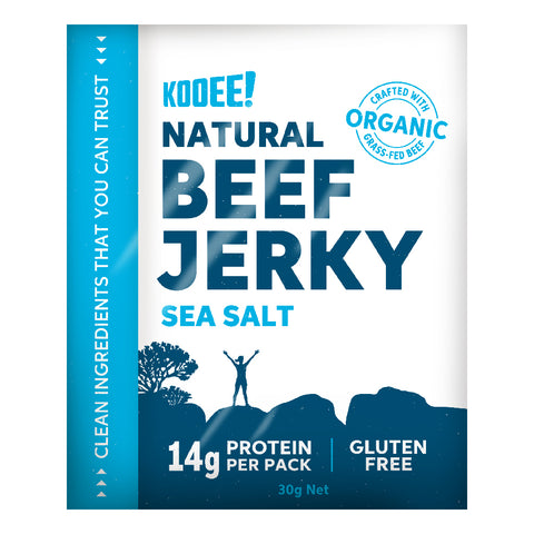 Kooee All Natural Snacks Beef Jerky with Sea Salt - 30g