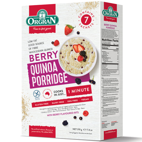 Orgran Quinoa Porridge Berry - 210g