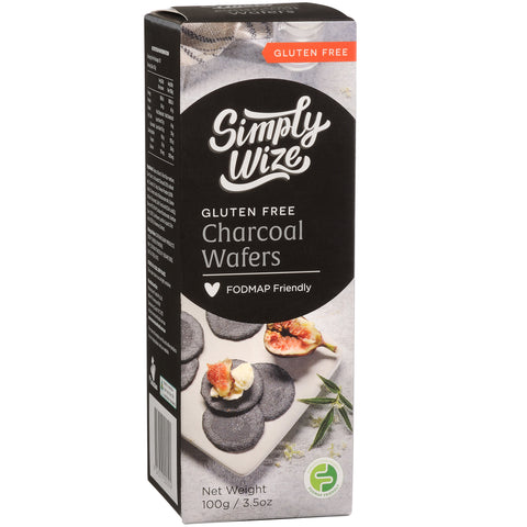 One box of Simply Wize Gluten Free Charcoal Wafers.