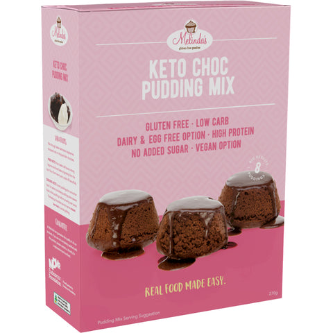 Melindas Gluten Free Goodies Keto Choc Pudding Mix - 270g