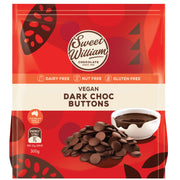 Sweet William Dark Choc Baking Buttons - 300g