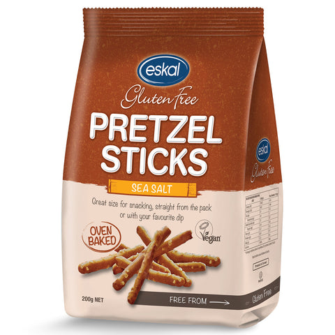 Eskal Gluten Free Pretzel Sticks Sea Salt - 200g