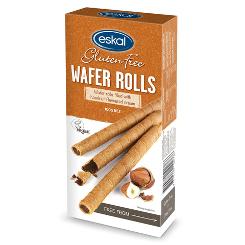 Eskal Gluten Free Wafer Rolls Hazelnut Cream - 100g