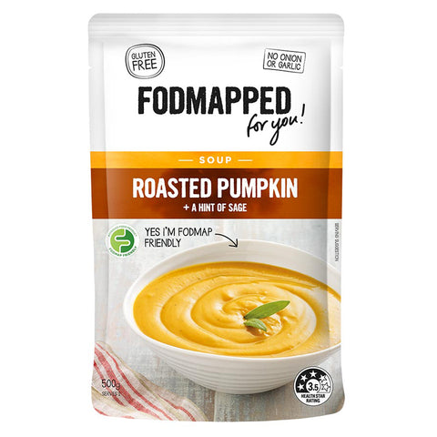 FODMAPPED For You! Gluten Free Roasted Pumpkin Soup with a hint of sage.