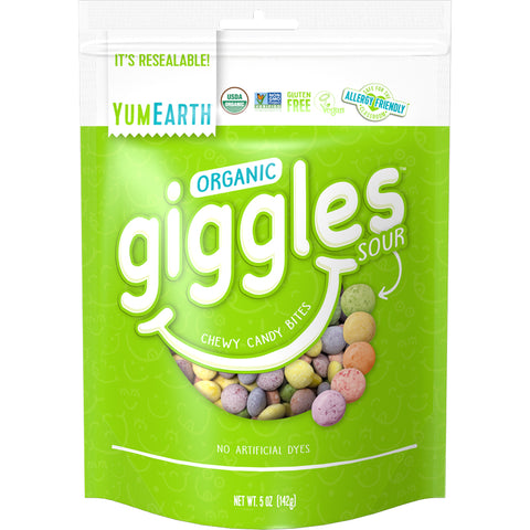 Yum Earth Organic Sour Candy Giggles - 142g