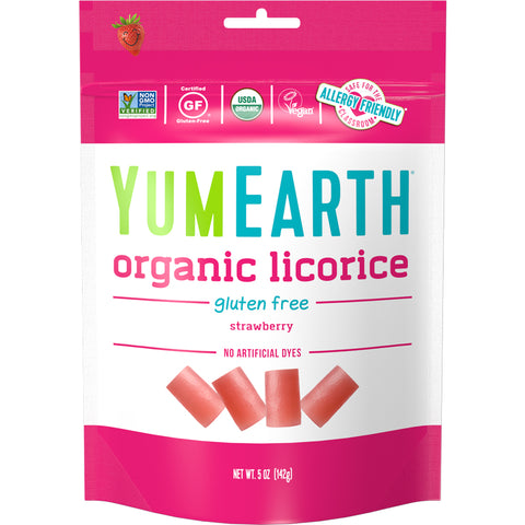 Yum Earth Organic Strawberry Licorice - 142g