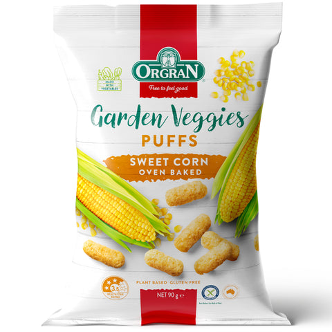 Orgran Garden Veggies Puffs Sweet Corn - 90g