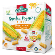 Orgran Garden Veggies Puffs Sweet Corn Multipack - 6x 20g