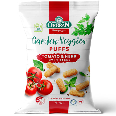 Orgran Garden Veggies Puffs Tomato and Herb - 90g