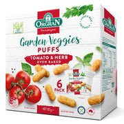 Orgran Garden Veggies Puffs Tomato and Herb Multipack - 6x 20g