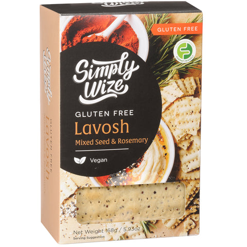 Simply Wize Gluten Free Lavosh Mixed Seed & Rosemary.