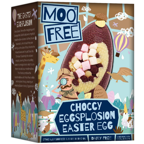Moo Free Choccy Eggsplosion Easter Egg with Vegan Mallows - 80g