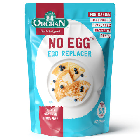 One bag of Orgran No Egg, Egg Replacer; vegetable based Vegan egg alternative.