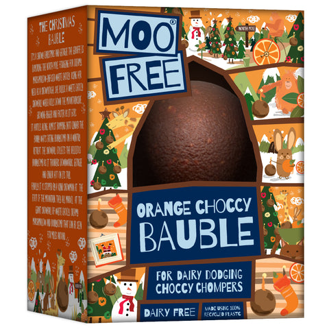 Moo Free Orange Choccy Bauble - 65g