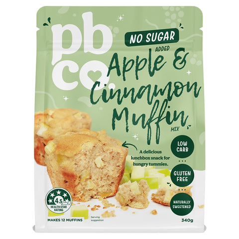 PBCo. No Added Sugar Apple & Cinnamon Muffin Mix - 340g