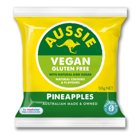 Allsep's Aussie Vegan and Gluten Free Pineapples lollies.