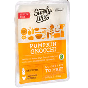 Image of old packaging for Simply Wize Gluten Free Pumpkin Gnocchi.