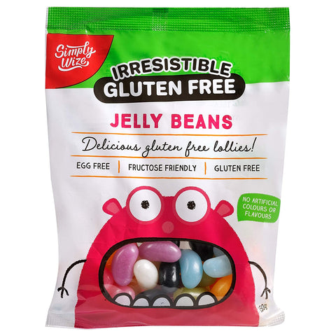 One bag of Simply Wize Irresistible Gluten Free Jelly Beans. Free from lollies that are also egg free and fructose friendly.
