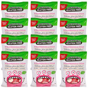 12 bags Simply Wize Irresistible Gluten Free Strawberries & Cream lollies. Delicious, soft and chewy jelly lollies that are free from egg and fructose friendly.