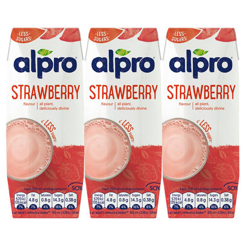 Alpro Soy Strawberry Milk - 3x 250ml