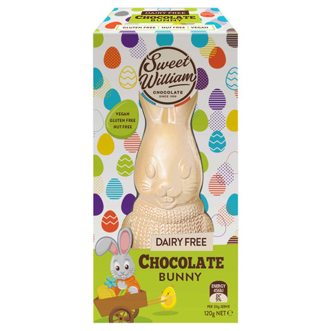 Sweet William Dairy Free White Chocolate Easter Bunny - 120g
