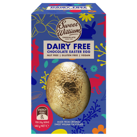 Sweet William Dairy Free Chocolate Easter Egg - 140g